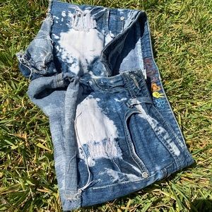 Distressed Denim Shorts